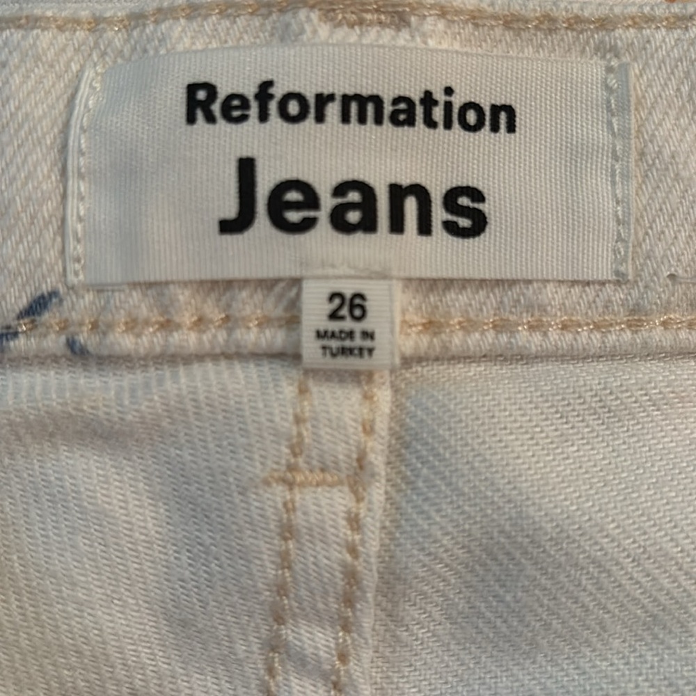 Reformation-Cynthia Doodle High Rise Straight Long Jeans size 26 - Picture 8 of 13